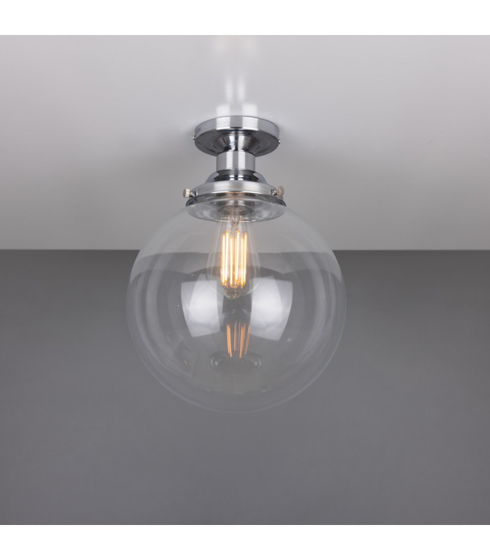 Riad 25cm Globe Ceiling Light Polished Chrome-1