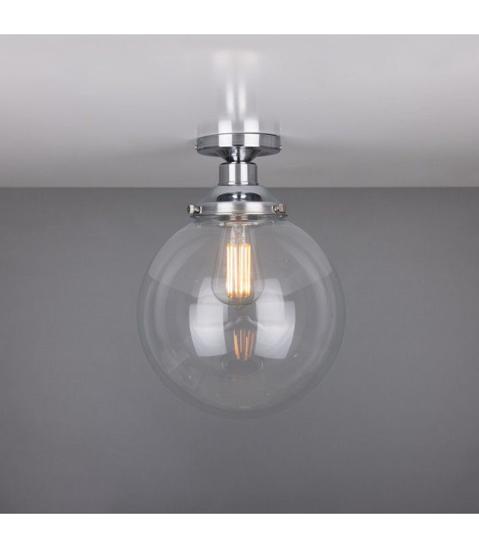 Riad 25cm Globe Ceiling Light Polished Chrome-2
