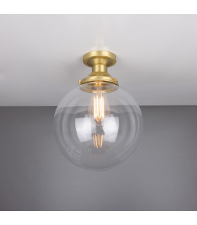 Riad 25cm Globe Ceiling Light Satin Brass-1