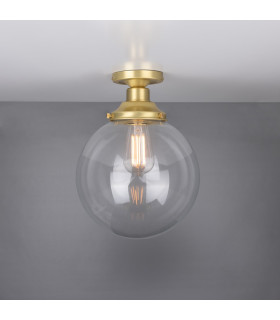 Riad 25cm Globe Ceiling Light Satin Brass-2