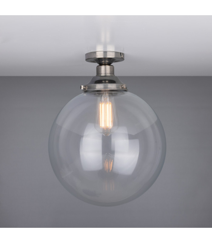 Riad 30cm Globe Ceiling Light Antique Silver