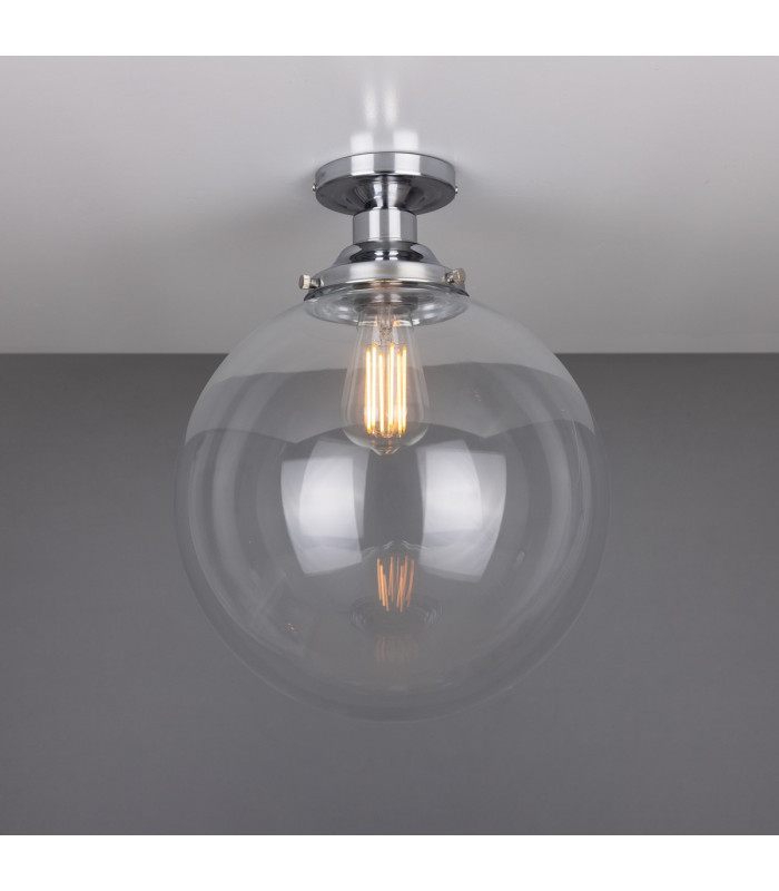 Riad 30cm Globe Ceiling Light Polished Chrome-1