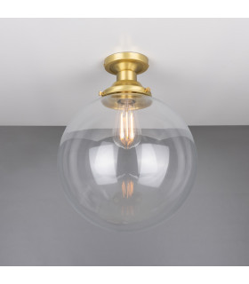 Riad 30cm Globe Ceiling Light Satin Brass-1
