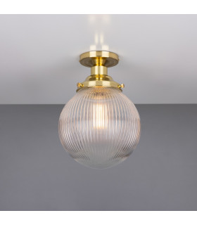 Stanley Holophane 20cm Globe Fitting Polished Brass-1