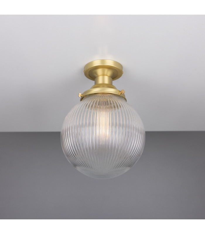 Stanley Holophane 20cm Globe Fitting Satin Brass-1