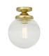 Stanley Holophane 20cm Globe Fitting Satin Brass-3
