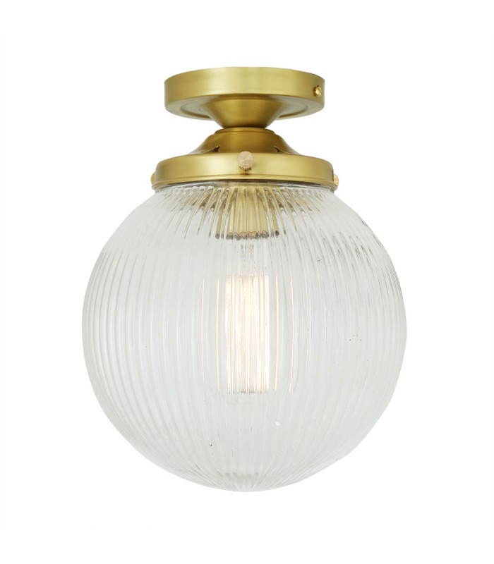 Stanley Holophane 20cm Globe Fitting Satin Brass-3