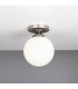 Yaounde Flush Globe Ceiling Light Antique Silver-1