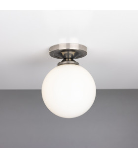 Yaounde Flush Globe Ceiling Light Antique Silver-1