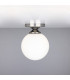 Yaounde Flush Globe Ceiling Light Antique Silver-2