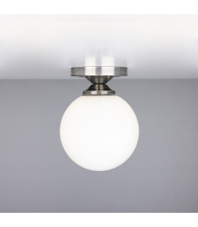Yaounde Flush Globe Ceiling Light Antique Silver-2