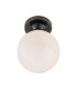 Yaounde Flush Globe Ceiling Light Antique Silver-3