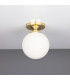 Yaounde Flush Globe Ceiling Light Polished Brass-2