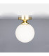 Yaounde Flush Globe Ceiling Light Polished Brass-3