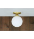 Yaounde Flush Globe Ceiling Light Satin Brass-1