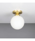 Yaounde Flush Globe Ceiling Light Satin Brass-2