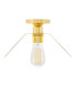 Dodoma Semi Flush Fitting Polished Brass-4