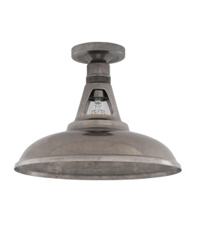 Geneva Flush Light Fitting Antique Silver-1