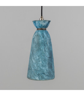 Parva Bathroom Pendant Blue Earth Antique Silver IP44-1