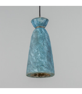 Parva Bathroom Pendant Blue Earth Antique Silver IP44-2