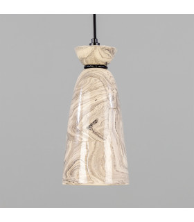 Parva Bathroom Pendant Marbled Matte Black IP44-1