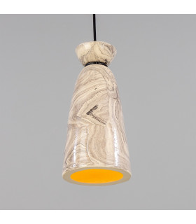 Parva Bathroom Pendant Marbled Matte Black IP44-2
