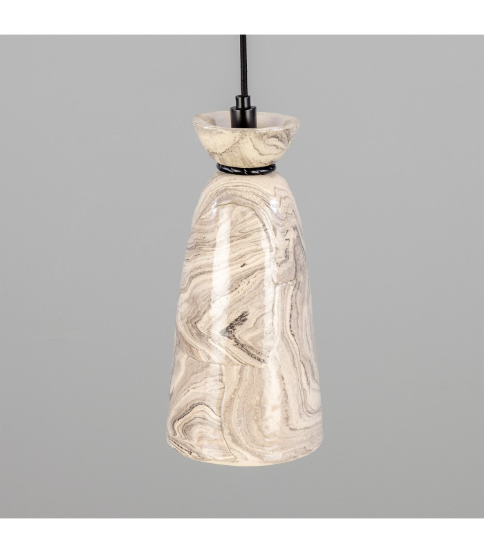 Parva Bathroom Pendant Marbled Matte Black IP44-3