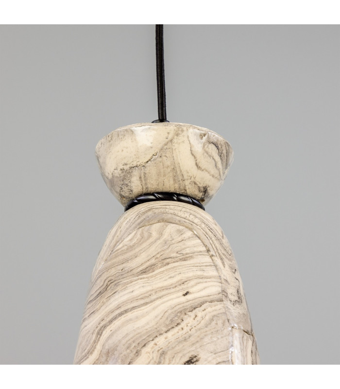 Parva Bathroom Pendant Marbled Matte Black IP44-4