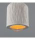 Osier Bathroom Pendant Matte White Striped Antique Brass IP44-4