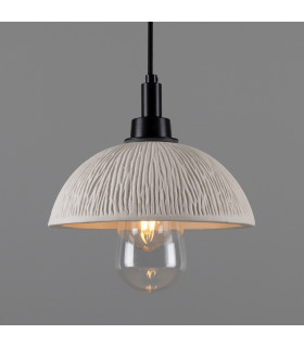 Kingii Bathroom Pendant Matte White Striped Matte Black IP44-1