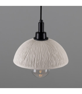 Kingii Bathroom Pendant Matte White Striped Matte Black IP44-2