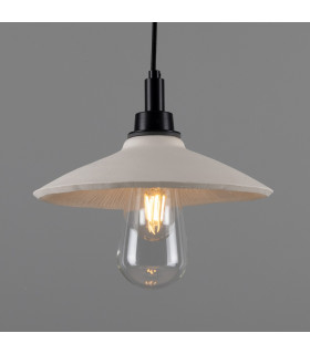 Pyrus Bathroom Pendant Matte White Striped Matte Black IP44-1