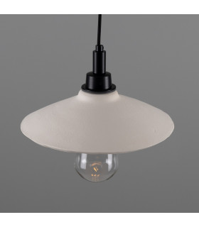 Pyrus Bathroom Pendant Matte White Striped Matte Black IP44-2