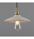 Pyrus Bathroom Pendant Matte White Striped Satin Brass IP44-1