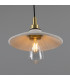 Pyrus Bathroom Pendant Matte White Striped Satin Brass IP44-3