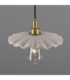 Kirhii Bathroom Pendant Matte White Striped Satin Brass IP44-2