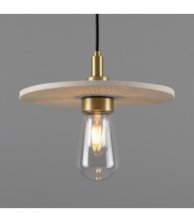 Bog Bathroom Oak Matte White Striped Satin Brass IP44-1