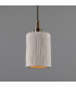 Senna Bathroom Matte White Striped Antique Brass IP44-1