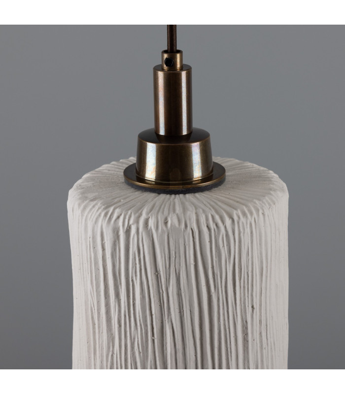 Senna Bathroom Matte White Striped Antique Brass IP44-4