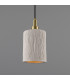 Senna Bathroom Matte White Striped Satin Brass IP44-1
