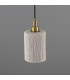 Senna Bathroom Matte White Striped Satin Brass IP44-2