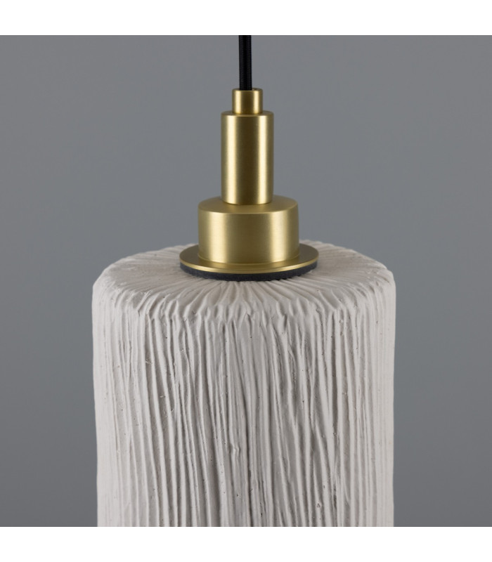 Senna Bathroom Matte White Striped Satin Brass IP44-4
