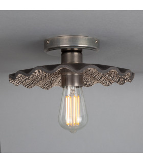 Kapok Ceiling Light Black Clay Antique Silver-1