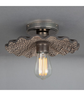 Kapok Ceiling Light Black Clay Antique Silver-2