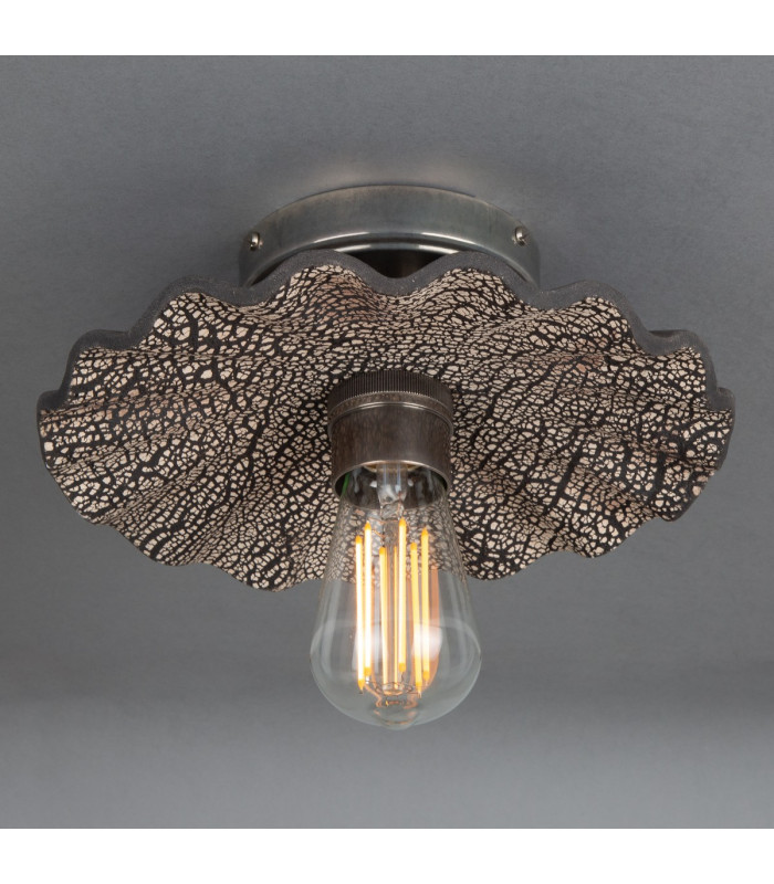Kapok Ceiling Light Black Clay Antique Silver-3