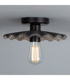 Kapok Ceiling Light Black Clay Matt Black-1