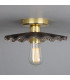 Kapok Ceiling Light Black Clay Polished Brass-1