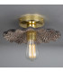 Kapok Ceiling Light Black Clay Polished Brass-2