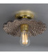 Kapok Ceiling Light Black Clay Polished Brass-3