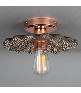 Kapok Ceiling Light Black Clay Polished Copper-2